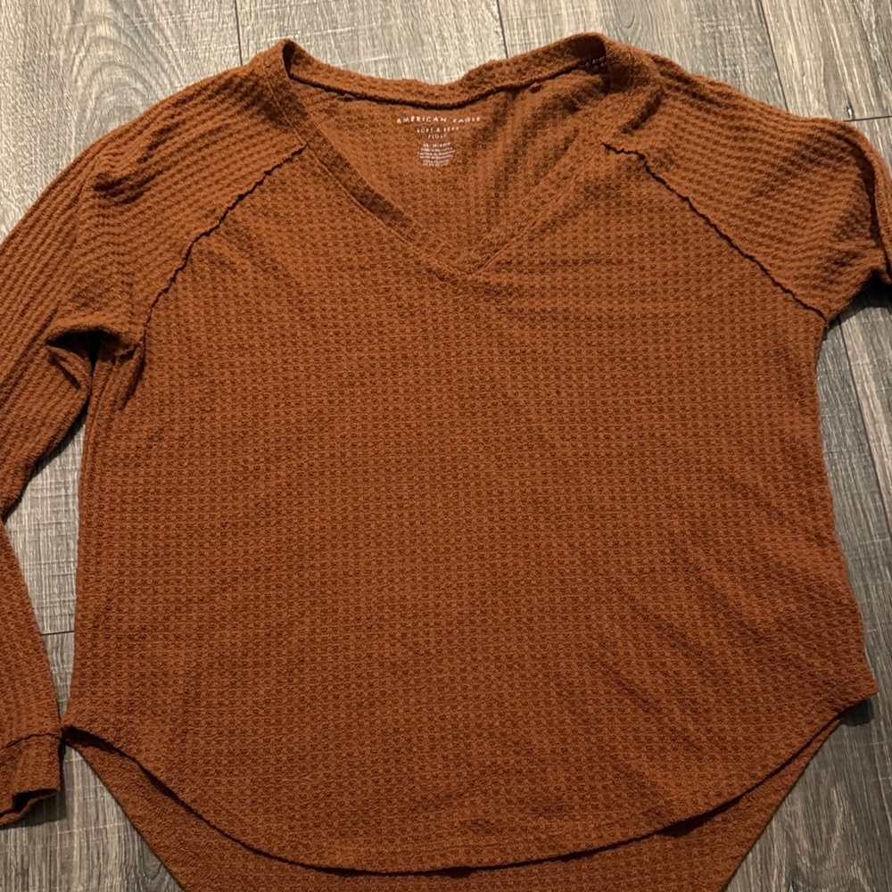 American Eagle Women's Waffle Long Sleeve